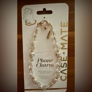 Case-Mate Elegant Gold and White Phone Charm